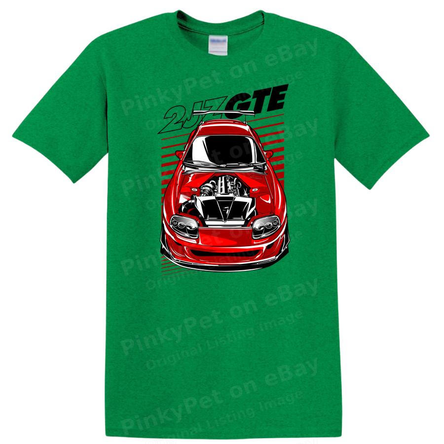 Red Car Engine Graphic T Shirt Cool Car Design Retro Racing Tee Unique Gift
