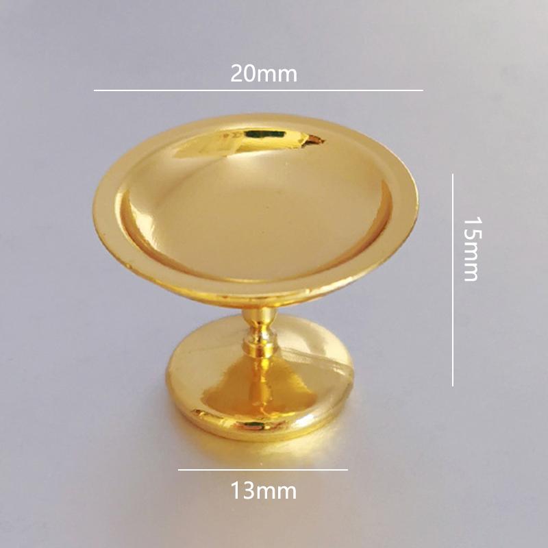1Pcs Mini Metal Fruit Snack Tray Model Dollhouse Miniature Cake Dim Sum Tray DIY Decoration Doll House Accessories