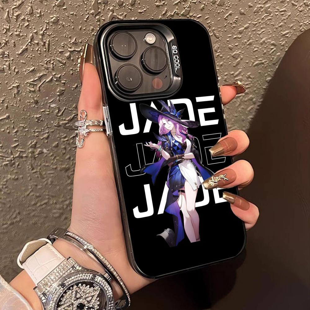 

HSR Jade Translucent Mobile Phone Case for iPhone 17 16 15 14 13 12 11 X XR XS Air Pro Max Plus Colorful Cover iPhone X