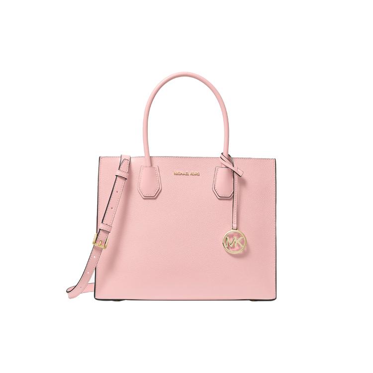 New MICHAEL KORS Split Cow Leather Shoulder Bag, Handbag Large Women's Nude Pink 35T2GM9S3L-648