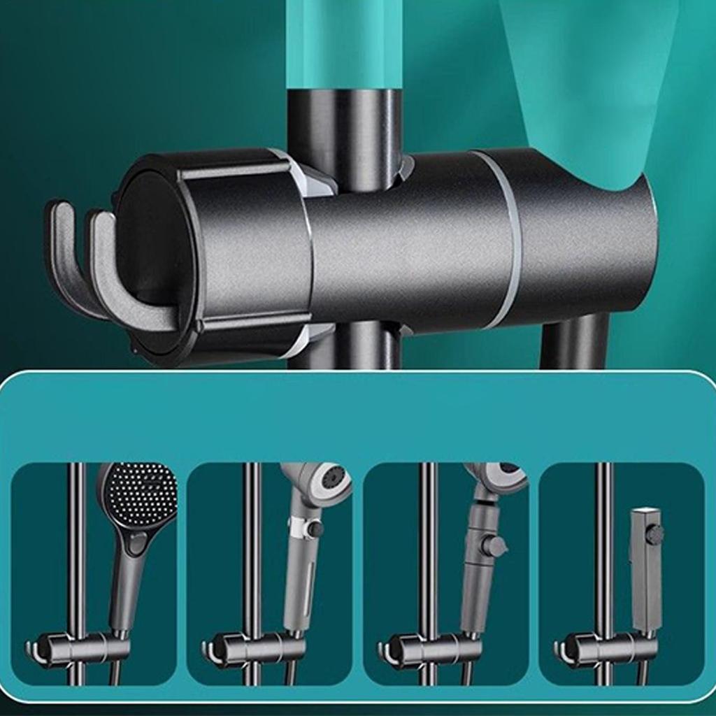 Držák sprchové hlavice Nastavitelný držák sprchové hlavice pro posuvnou tyč Otáčení o 360 stupňů Držák sprchy do koupelny pro WC v obytném voze Hotel