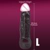 Penis Ring Cock Sleeve Male Penis Enlarger Extender for Men Realistic Dildo Cock Ring Lock the Sperm Male Penis Training Sex Toy