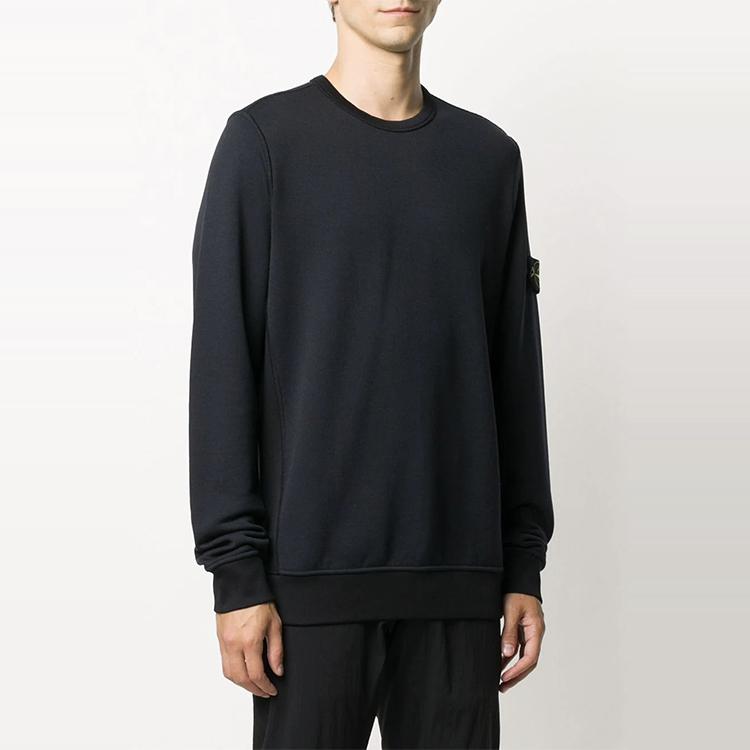 STONE ISLAND Sweatshirts Men's Black Crew Neck Moderate Heavyweight 731565247-V0029