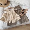Baby Girl Summer Cotton Linen Sleeveless Vest Two Piece Set Stylish Casual Outfit For Toddler Kids