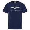 Aeroflot Aviation Russe Pilote Aerospace Aviateur T-Shirt Summer Cotton Short Sleeve Fashion Casual Clothes Oversize T Shirt