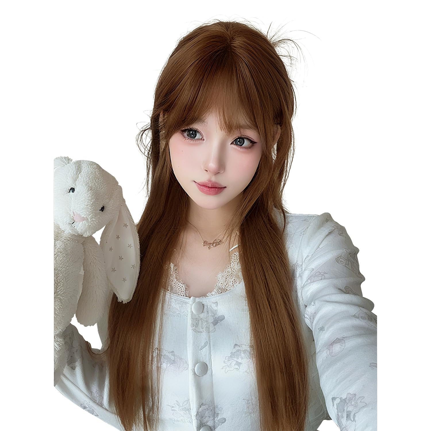 

UncleHu Long Straight Gal Full Perfect for Everyday Small Popular Includes Net and Comb Wig, Cosplay, Wear, Women s Natural-Looking Face,