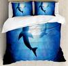 Shark Bedding Set For Bedroom Bed Home Inhabitants Of Ocean Sharks Whales Dolphins Octopus Duvet Cover Quilt Cover Pillowcase