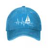 Vintage Baseball Cap Sailboat ECG Casual  New Vintage Washed Cotton Baseball Cap Parent Kids Sun Hats