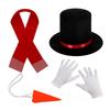 Snowman Hat Scarf Carrot Nose Gloves Cosplay Props New Year Christmas for Adults Adults Kids Christmas Cosplay Costume