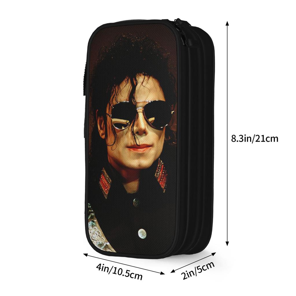 Michaels Jacksons Pencil Cases Classic Pen Holder Bag Student Big Capacity Students School Gift Pencilcases