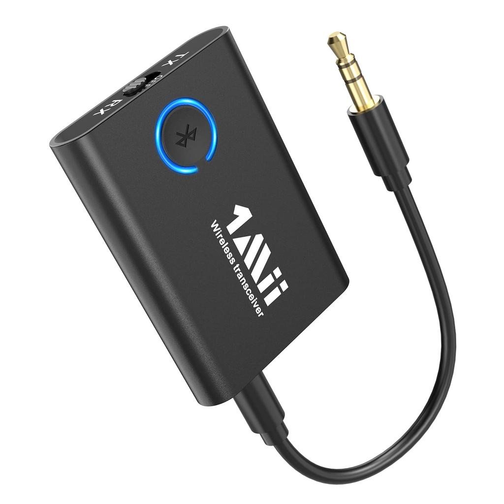 1Mii Bluetooth Audio BT Simultaneous Connection with aptX LL Low Earphone Jack Charging ML301 Transmitter, TV/Bluetooth Receiver, Transmitter, 5.3