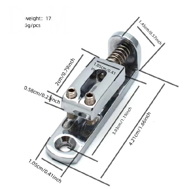 Verstellbare geteilte Gitarrenbrücke für individuelle Saitenhöhenkontrolle und überlegenen musikalischen Ausdruck Metalltextur
