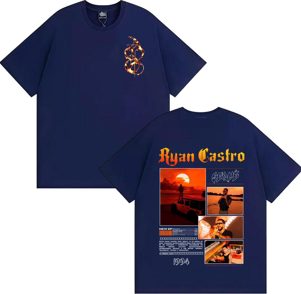 Rapper Ryan Castro Sende Album Tour 2026 Tshirt Unisexs Women Fashion Hip Hop Streetwear T Shirt Cotton Casual Oversized Tshirts