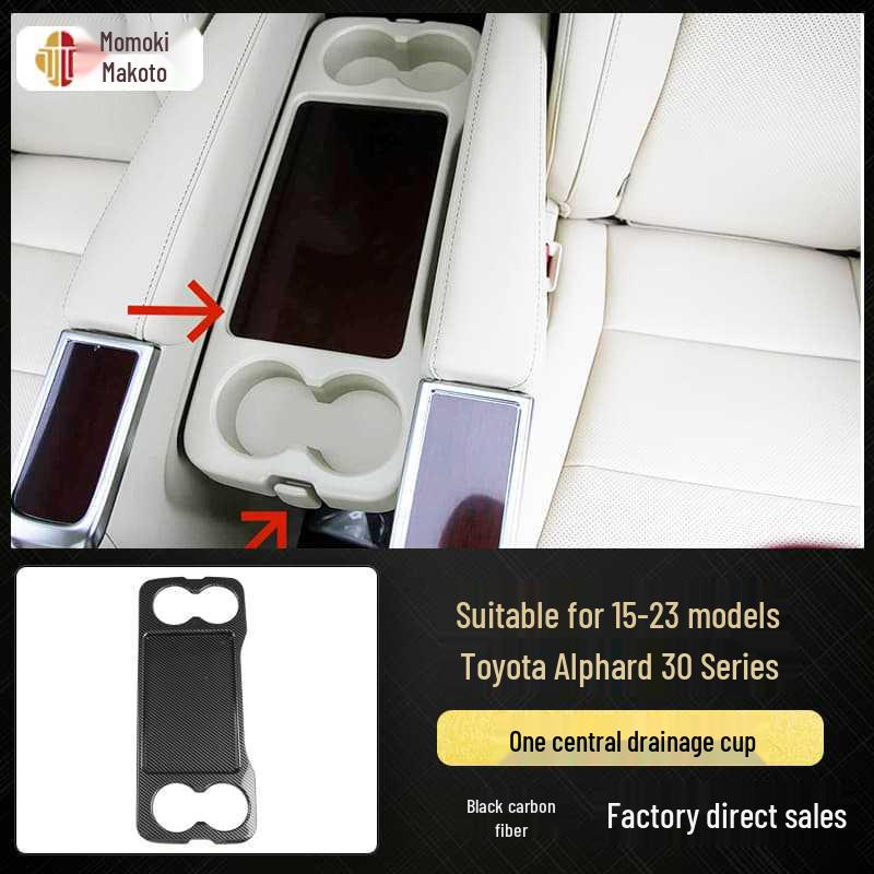 Carbon Fiber Interior Stickers for 15-23 Alphard Vellfire 30 Series, Scratch-Resistant