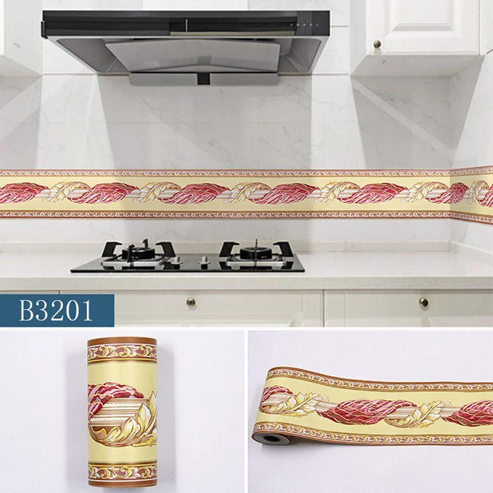 Self Adhesive Floor Tile Decal Door Frame Corner Wallpaper Home Decor Waist Line