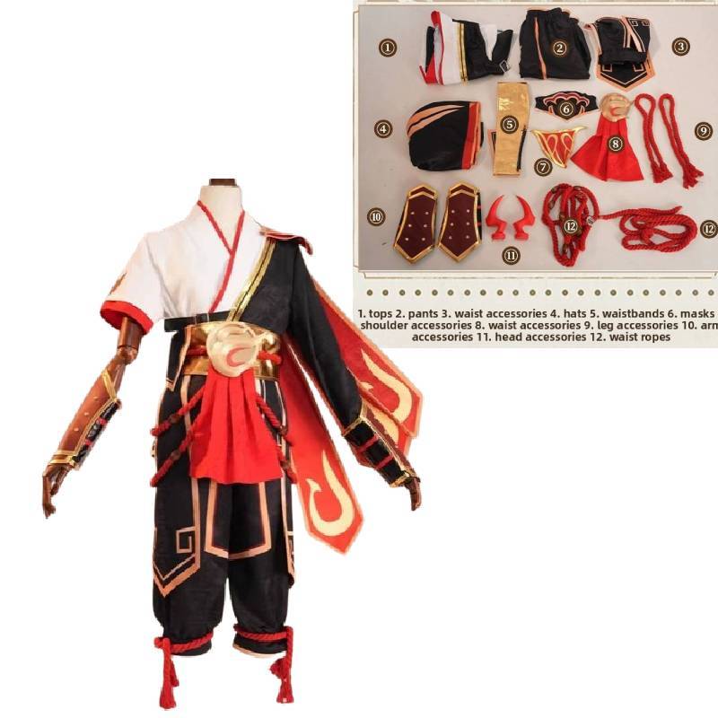 

Supernatural Squad General Scarlet Flame Cosplay Costume For Halloween With Polyester Fabric For Anime Fans M