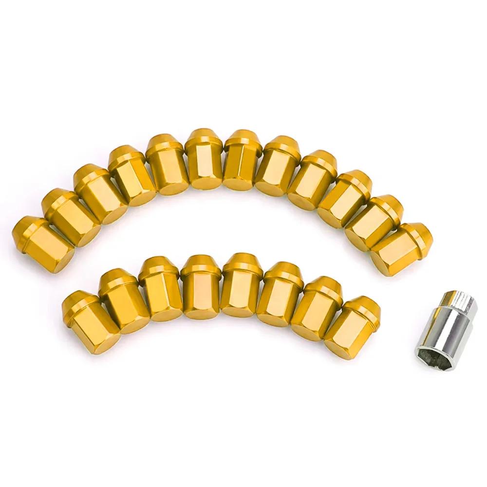 20PCS Aluminum Racing Lug Nuts - M12x1.5/M12x1.25 (35mm) Anti-Theft Wheel Nuts for Nissan/Toyota/Honda/Ford