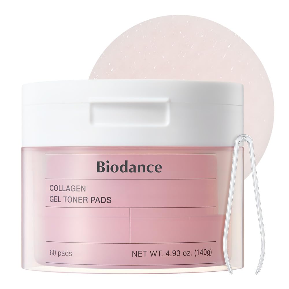 Biodance Collagen Gel Toner Pad Improves Elasticity and Gently Exfoliates Korean Skin Care 4.93 Liquid Oz (140g)*60 Tablets