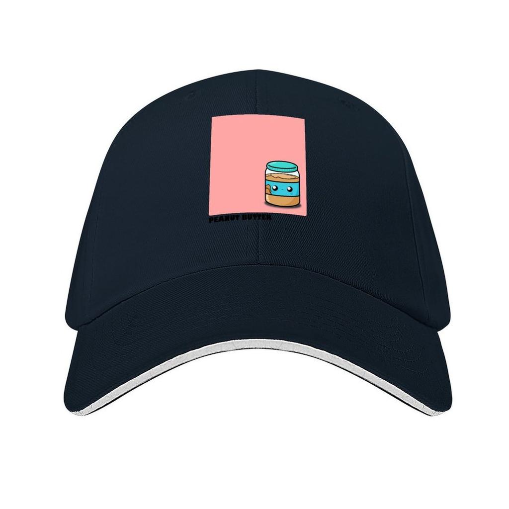 Cute Cartoon Peanut Butter  Breakfast  Kawaii Baseball Cap derby hat Visor beach hat Cosplay Women Mens