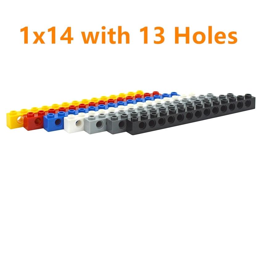 Interesting Toys Unisex Kids Technical Building Blocks 10Pcs Moc Parts 1X14 With 13 Holes Perforated Bricks Assembles Particles Long Beam 32018 Toys For Kids