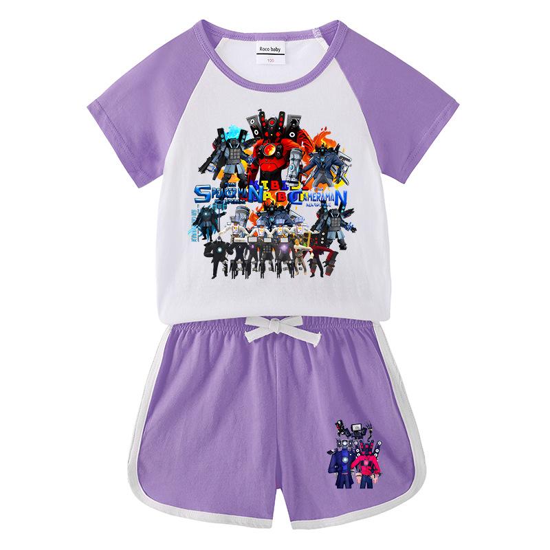2026 Children's Summer Clothing Set: Boys and Girls Baby Sports Two-Piece with Hot Pants and Short Sleeve T-shirt