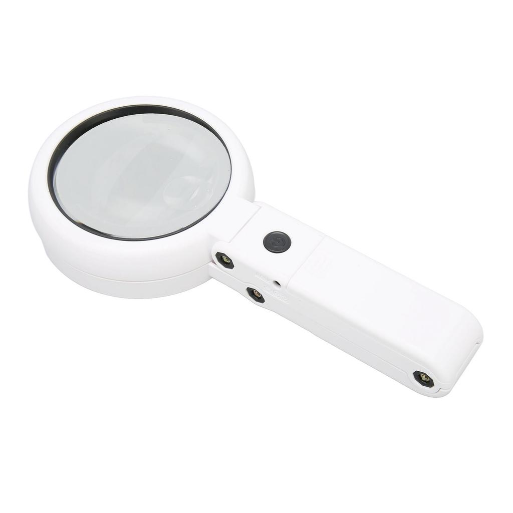 Handheld LED Magnifying Glass Foldable Adjustable 22X 10X Magnifying Glass with Light Stand for