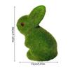Resins Easters Rabbit Figurines Green Flockeds Bunnys Ornament for Home and Garden Decoration