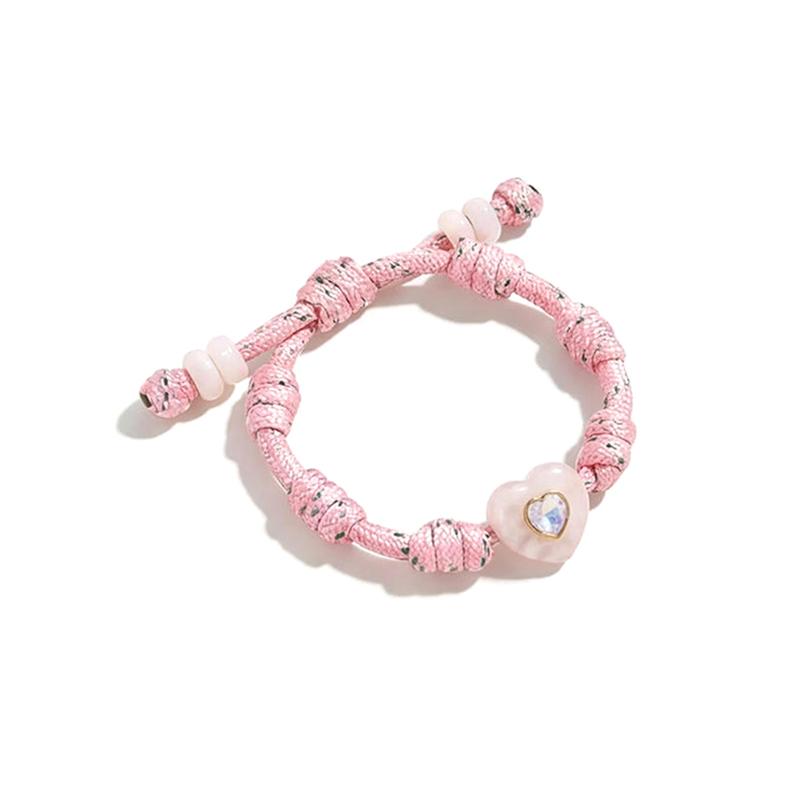 Personalized Heart Dopamine Bracelet Adjustable Drawstring Rope Handmade Contrast Color Hand Rope Fashion Jewelry Gift For Women