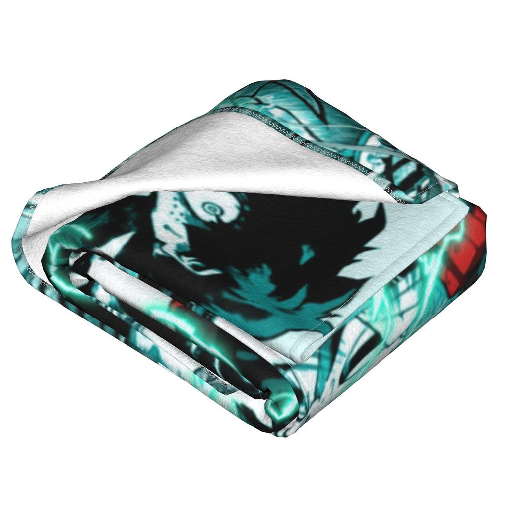 Izuku Midoriya Manga Collage Blanket My Hero Academia Manga Anime Flannel Warm Throw Blanket for Bedspread