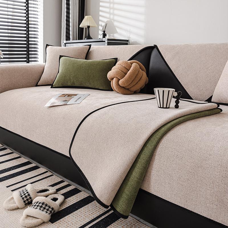 Sjenerte Sofaputetrekk Sittepute Sommer Moderne Lett Luksus Enkelt Sklisikkert Sofatrekk Matter