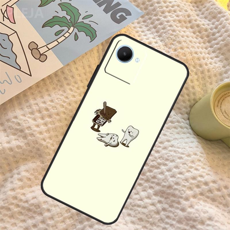 Dentist Tooth Pattern Case For Realme C55 C71 C67 C51 C75 C63 C61 C65 C53 C35 11 12 13 14 Pro Plus GT6 GT7 15 Pro