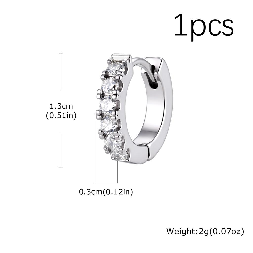 CZ Huggie Hoop Earrings for Women, Tiny Cartilage Hoops Sparkling Cubic Zirconic Simple Stacking Earrings for Multiple Piercings