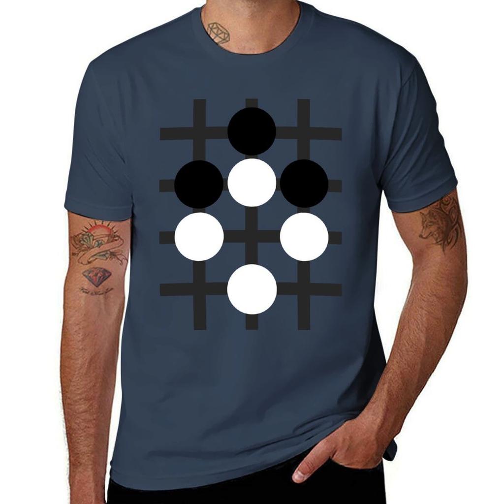 Baduk (Go, Weiqi) Ko Example with No Background T-Shirt Man T Shirt Summer G Man T Shirts for Men T-Shirt