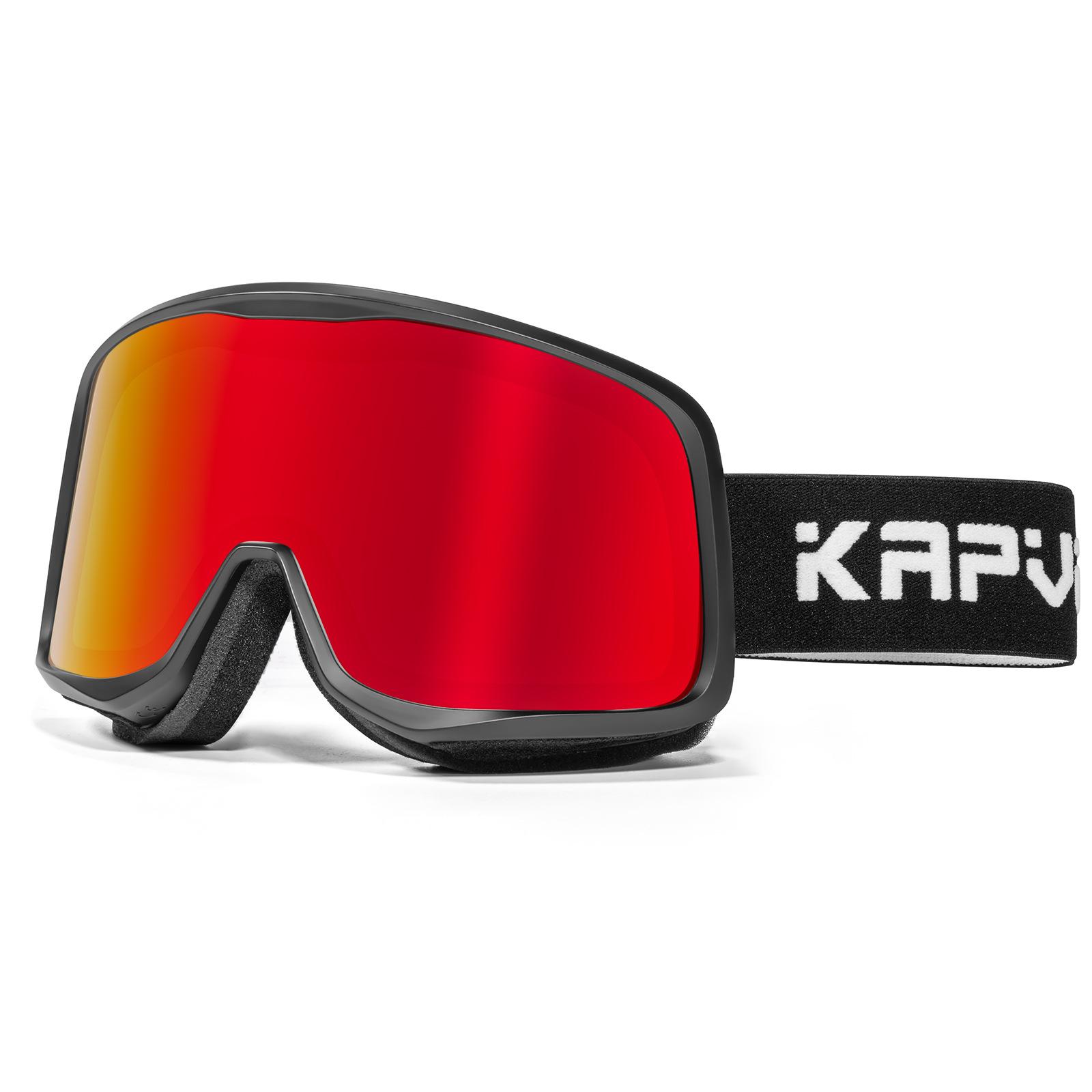 New KAPVOE Ski goggles with large lenses, windproof and anti-fog, outdoor sports skiing wide-view goggles TK0705-Q-1L-01