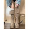 [One boot and two wears] Thick-soled inner height-increasing long knight boots for women's autumn and winter new over-the-knee thin stacking boots