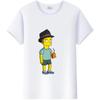 Casual Disney Cartoon Simpson Harajuku T-shirt Summer Blouses Ladies Men White Tees Tops Short Sleeve Blouses Women 90S Tshirt
