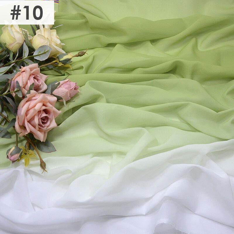 Gradient Color Rainbow Chiffon Fabric Scarf Sewing Craft DIY Ancient Style Hanfu Dress Stage Costume Decor Clothing Supplies