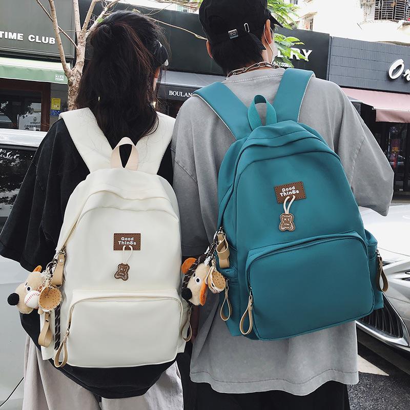 Schoolbag Mori Large-capacity Campus Backpack Design Sense Niche Students Solid Color Backpack Junior High School Student College Student Schoolbag