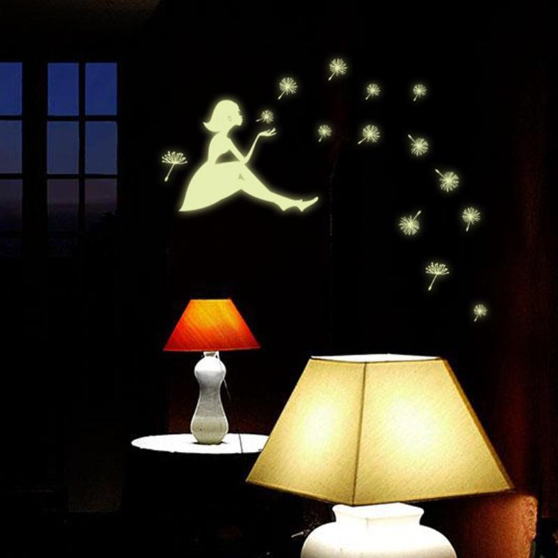 Glow Glass Stickers Fluorescence Meteor Star Moon Permanent Luminous Children Room Dormitory Decorat
