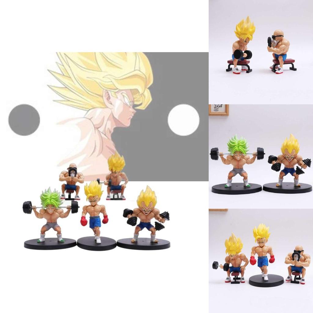 High Quality Dragon Ball Fitness Goku Muscle Strengthening Master Roshi Vegeta Model Ornament
