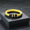 Fashion 2Pcs/Set Men Bracelet Natural 6mm Onyx Stone Beaded Braclet Homme 4mm Rope Nautical Braslet Leisure Accessories Pulseria