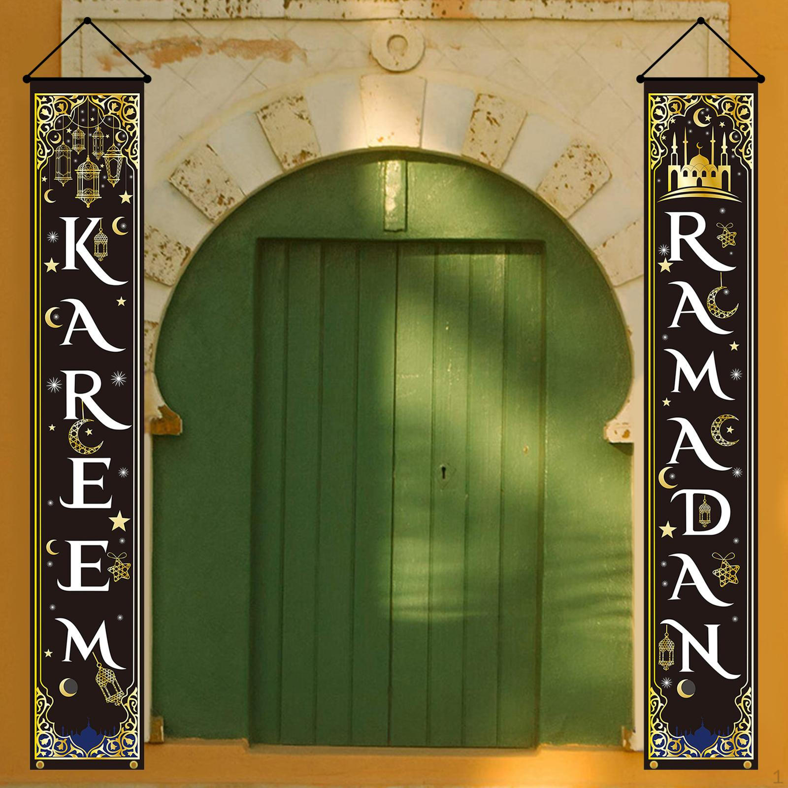 Decorations Banner Islamic Eid Festival Celebration Welcome Porch Sign Muslim Ramadan Party Decor Ramadan
