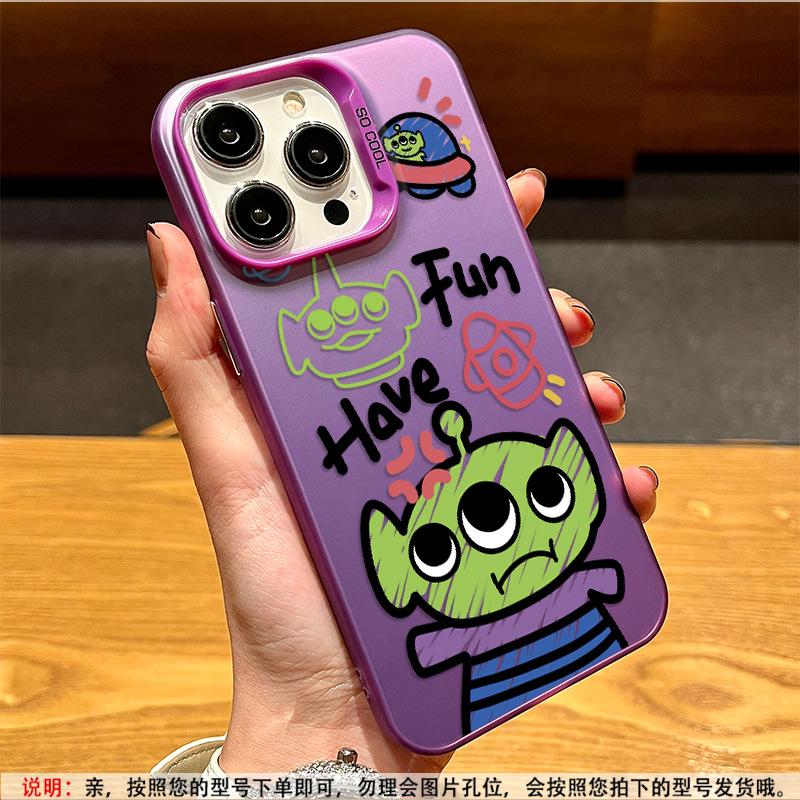 Applicable to Apple 11 mobile phone case cartoon iPhone11promax laser 11pro matte 11 graffiti three-eyed monster