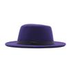 New spring and autumn top hat women's fashion British woolen hat flat top gentleman retro solid color hat