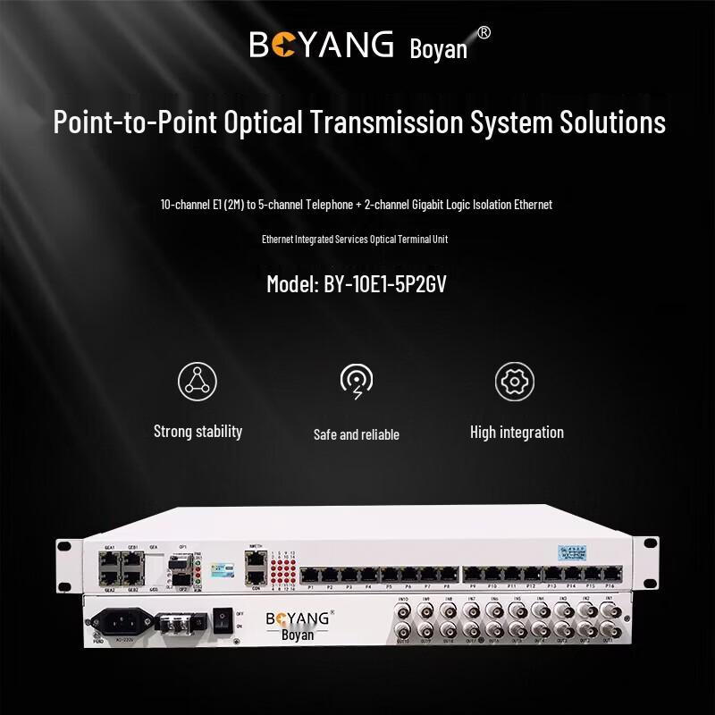 Boyang Integrated E1/Phone/Ethernet Fiber Optic Multiplexer