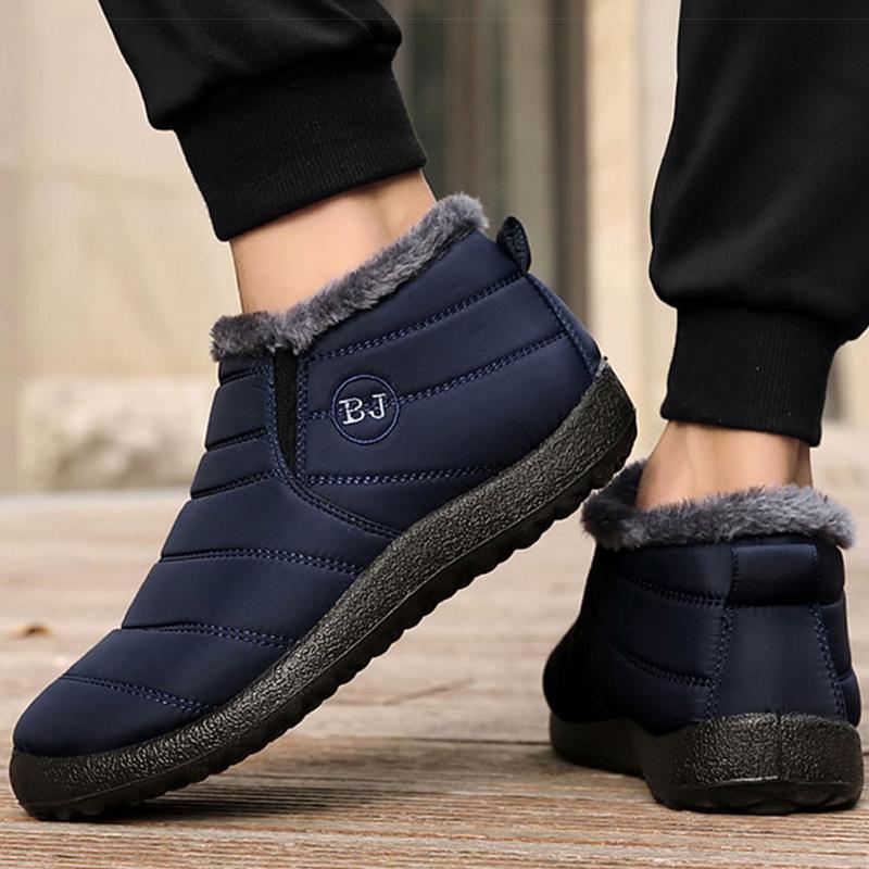 Men's Boots  Winter Shoes For Men Ankle Boots Lightweight Winter Botas Para Hombre Slip On Snow Boots With Fur Casual Shoes