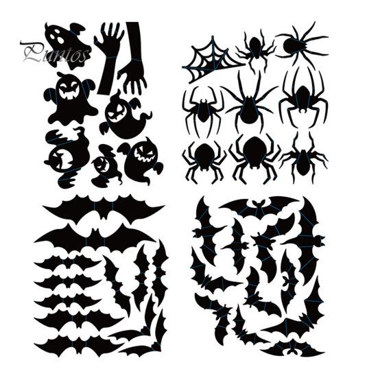 Bathroom And Kitchen Wall Decor Halloween 3D Stickers, Self-adhesive Peel Stick PVC Waterproof Non Residue Stickers Ghost/Bat/Spider Decals