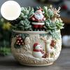 Elk Snow Run Gift Succulent Plant Pot Silicone Mold Christmas Reindeer Resin Plaster Pot Mould Cute Elk Concrete FlowerPot Molds