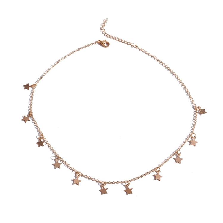 

Fashion Neck Jewelry Alloy Material Star Pendant Collar Clavicle for Ladies Teen