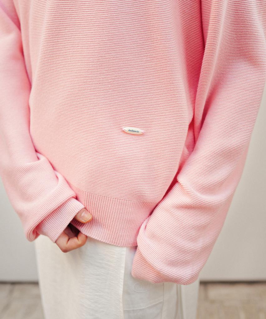 ANDNEEDS Scoop U-Neck Knit (Pink)